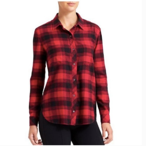 Athleta Tops - 3 FOR $15 ATHLETA Lumberjill Plaid Button Down XL